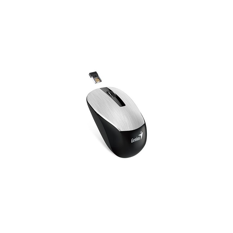 GENIUS NX-7015/Kancelářská/Optická/1 600 DPI/Bezdrátová USB/Stříbrná