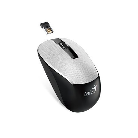 GENIUS NX-7015/Kancelářská/Optická/1 600 DPI/Bezdrátová USB/Stříbrná