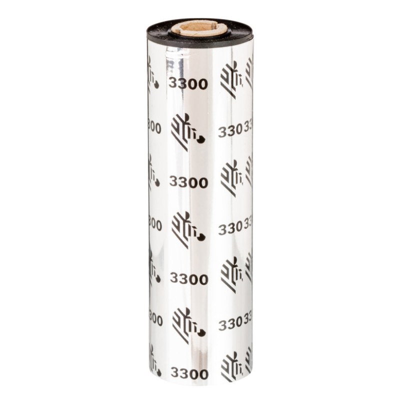 Wax/Resin Ribbon, 84mmx74m (3.31inx242ft), 3300 Standard, 12mm (0.5in) core, 12/box