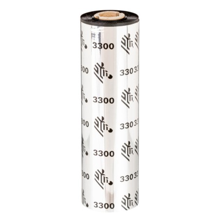 Wax/Resin Ribbon, 84mmx74m (3.31inx242ft), 3300 Standard, 12mm (0.5in) core, 12/box