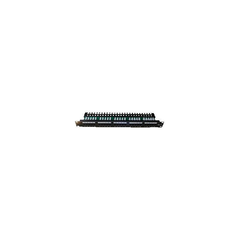 DATACOM Patch panel ISDN 25p.1U Integrovaný BLACK, 19"