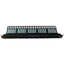 DATACOM Patch panel ISDN 50p.1U Integrovaný BLACK, 19"