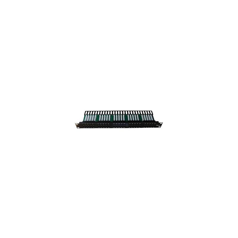 DATACOM Patch panel ISDN 50p.1U Integrovaný BLACK, 19"