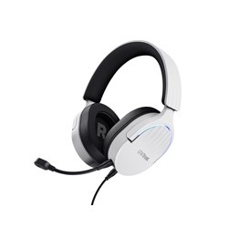 TRUST Herní sluchátka GXT 490W FAYZO, USB, bílá