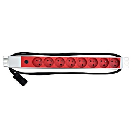 Napájecí panel PDU 19",8xČSN,1xC14,10A,1U,kabel 2m