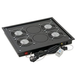 TRITON Ventilační jednotka horní (spodní), 4 ventilátory-230V/60W, termostat, černá