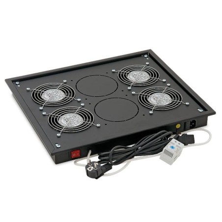 TRITON Ventilační jednotka horní (spodní), 4 ventilátory-230V/60W, termostat, černá