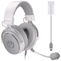ENDORFY Sluchátka Viro Plus USB Onyx White, 3.5mm jack, USB, bílá