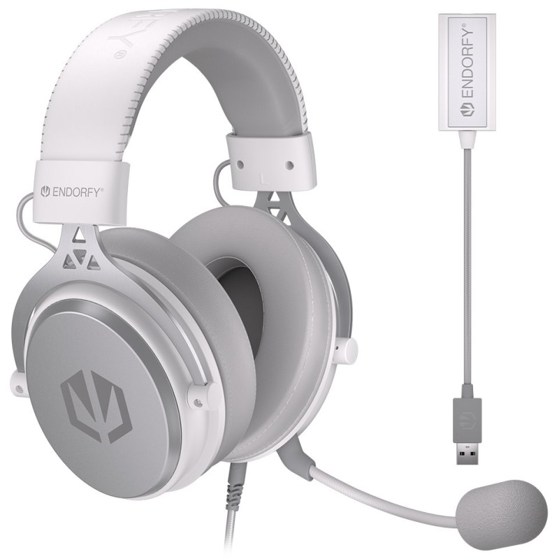 ENDORFY Sluchátka Viro Plus USB Onyx White, 3.5mm jack, USB, bílá