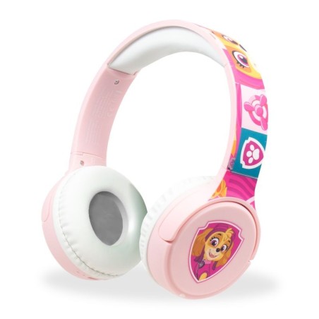 Bluetooth sluchátka Tlapková patrola růžová