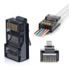 W-Star Konektor UTP RJ45EZ Cat5e100ks pozlacený, černá, pass through RJ45EZ5KS