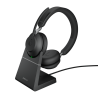 Jabra Evolve2 65/Stereo/USB-C/BT/Bezdrát/MS/Stand/Černá