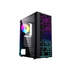 Gembird Computer Fornax 2500 ARGB/Midi Tower/Transpar./Černá