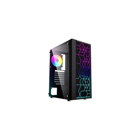 Gembird Computer Fornax 2500 ARGB/Midi Tower/Transpar./Černá