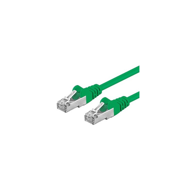 PREMIUMCORD Patch kabel CAT6a S-FTP, RJ45-RJ45, AWG 26/7 2m zelená