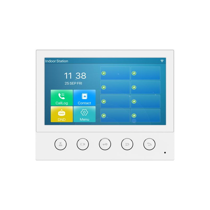 Fanvil i53W SIP vnitřní dotyková stanice, 7" dotyk. displ., 5 x konfig. tlačítka, 6SIP, WiFi