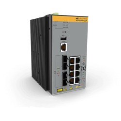 Allied Telesis AT IE340-12GP - Přepínač - L3 - řízený - 8 x 10/100/1000 (PoE+) + 4 x 1000Base-X SFP - lze montovat na konzolu