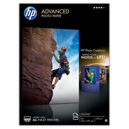 HP Advanced Glossy Photo Paper-25 sht/A4/210 x 297 mm, 250 g/m2, Q5456A