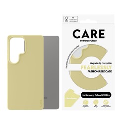 CARE by PanzerGlass - Zadní kryt pro mobilní telefon - polykarbonát, mikrovlákno, silikon - chardonnay - pro Samsung Galaxy S25