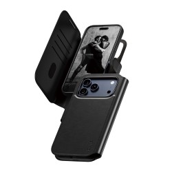 CARE by PanzerGlass Tango - Pouzdro s klopou pro mobilní telefon - kompatibilita s MagSafe - veganská kuže - cerná