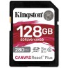 Kingston SDXC karta 128GB Canvas React Plus, UHS-II, U3, V60, R:280/W:100MB/s