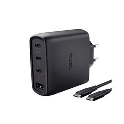 TRUST GaN Nabíječka MAXO 65W, 3xUSB-C,1xUSB-A, černá