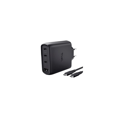 TRUST GaN Nabíječka MAXO 65W, 3xUSB-C,1xUSB-A, černá