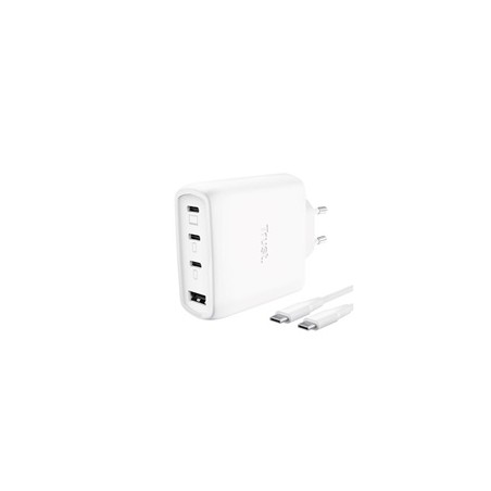 TRUST GaN Nabíječka MAXO 65W, 3xUSB-C,1xUSB-A, bílá