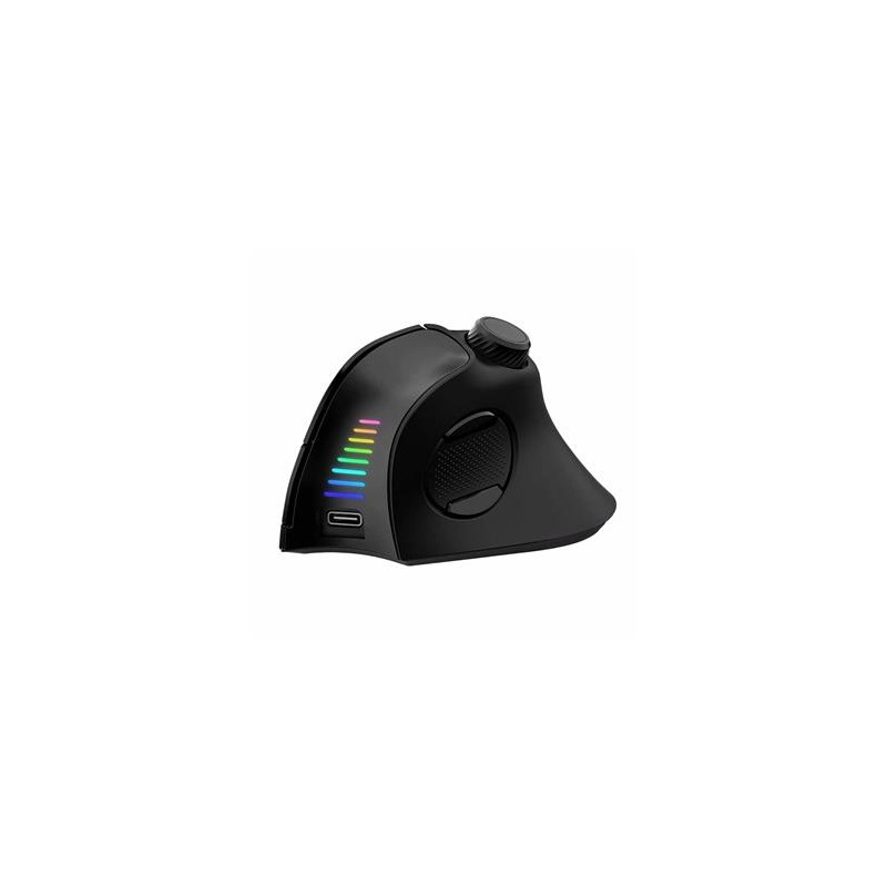 EVOLVEO Vertikální myš TwinVerti, Ergonomická myš, 2.4GHz, Bluetooth, černá