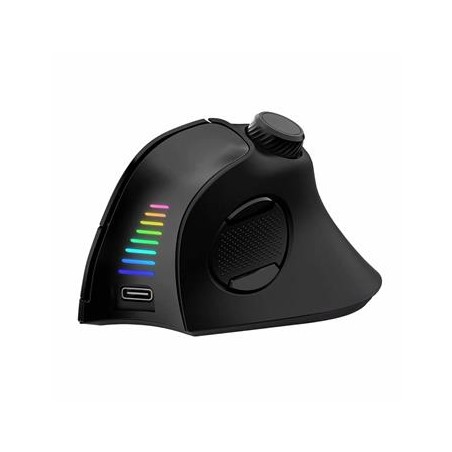 EVOLVEO Vertikální myš TwinVerti, Ergonomická myš, 2.4GHz, Bluetooth, černá