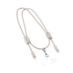 Epico šňůrka na telefon s USB-C kabelem - béžová