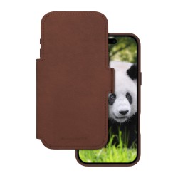 dbramante1928 Lynge - Pouzdro s klopou pro mobilní telefon - kompatibilita s MagSafe - kůže full-grain - dark tan - pro Apple