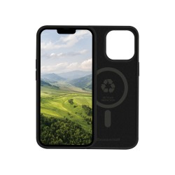 dbramante1928 Monaco - Zadní kryt pro mobilní telefon - kompatibilita s MagSafe - silikon, recyklovaný plast - noční čerň - pro