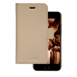 dbramante1928 New York - Pouzdro s klopou pro mobilní telefon - kůže Saffiano - sahara sand - pro Apple iPhone 7, 8, SE (2nd
