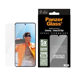 PanzerGlass Ceramic Protection - Ochrana obrazovky pro mobilní telefon - ultra široký tvar - sklo - pro Samsung Galaxy S25 Edge