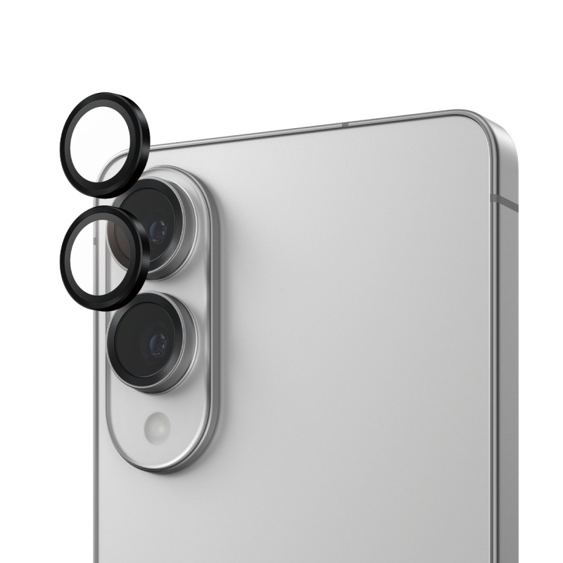 PanzerGlass Hoops - Black Metal Edition - chránic na objektiv pro mobilní telefon - cerná - pro Samsung Galaxy S25 Edge
