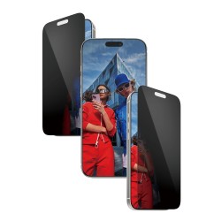 PanzerGlass Privacy - Ochrana obrazovky pro mobilní telefon - ultraširoký strih s EasyAligner - sklo - s bezpecnostním filtrem