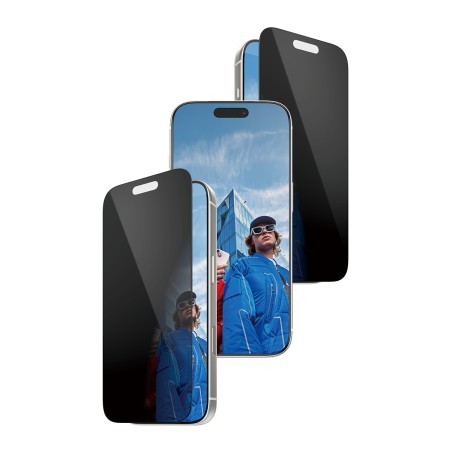 PanzerGlass Privacy - Ochrana obrazovky pro mobilní telefon - ultraširoká velikost s FASTFIT IN-A-BOX - sklo - s bezpecnostním