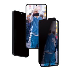 PanzerGlass - Ochrana obrazovky pro mobilní telefon - ultraširoký strih s EasyAligner - sklo - s bezpecnostním filtrem - barva