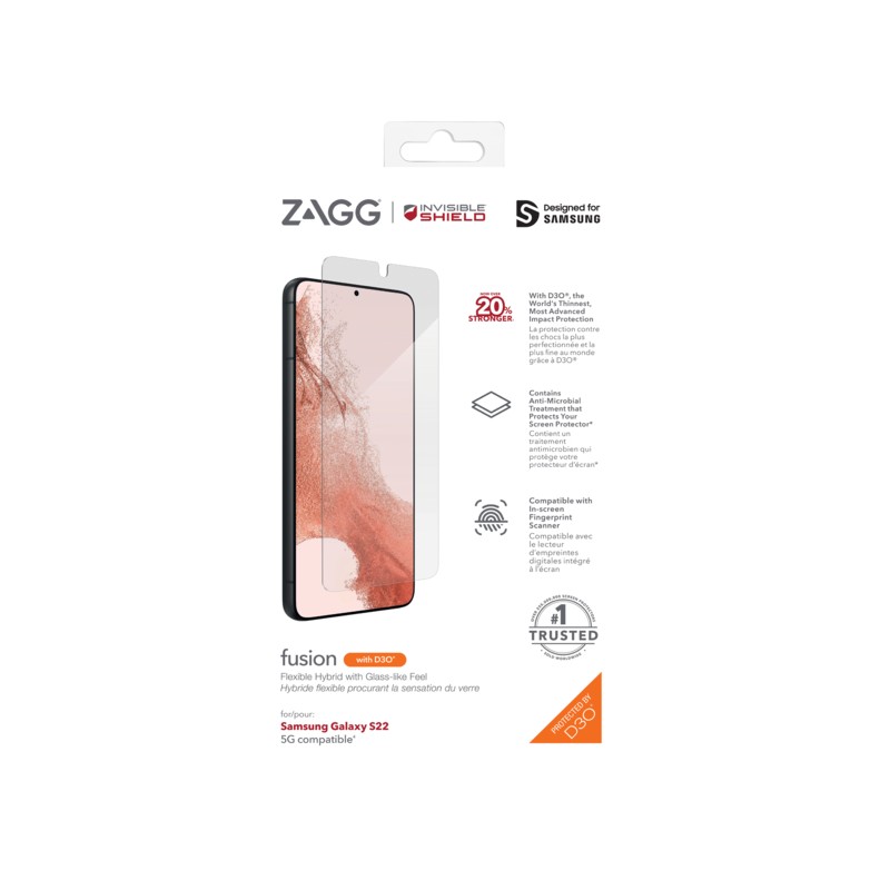 ZAGG Invisible Shield Fusion D3O hybridní sklo Samsung Galaxy S22 5G