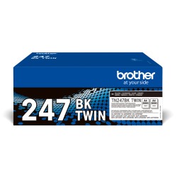 Brother TN247BK TWIN - 2-balení - Vysoká výtěžnost - černá - originální - kazeta s barvivem - pro Brother DCP-L3510CDW