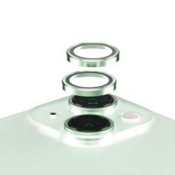 PanzerGlass Hoops - Chránic na objektiv pro mobilní telefon - zelená - pro Apple iPhone 15, 15 Plus