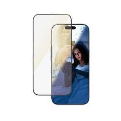 PanzerGlass Eyecare - Ochrana obrazovky pro mobilní telefon - ultra široký tvar - sklo - barva rámu černá - pro Apple iPhone 16