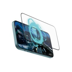 PanzerGlass Gaming - Ochrana obrazovky pro mobilní telefon - ultra široký tvar - sklo - barva rámu černá - pro Apple iPhone 15