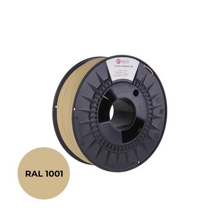 Tisková struna (filament) C-TECH PREMIUM LINE, PETG, béžová, RAL1001, 1,75mm, 1kg