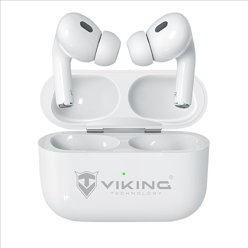 Viking bluetooth sluchátka s mikrofonem VPRORT, bílá
