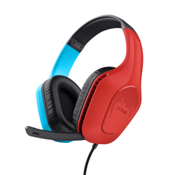 TRUST Herní sluchátka GXT 416S ZIROX, pro Nintendo Switch, modro-červená