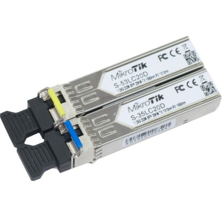 MikroTik SFP (miniGBIC) modul S-35/53LC20D, SM, 20km, 1.25G