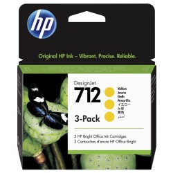 HP 712 3-Pack 29-ml Yellow DesignJet Ink Cartridge