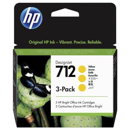 HP 712 3-Pack 29-ml Yellow DesignJet Ink Cartridge